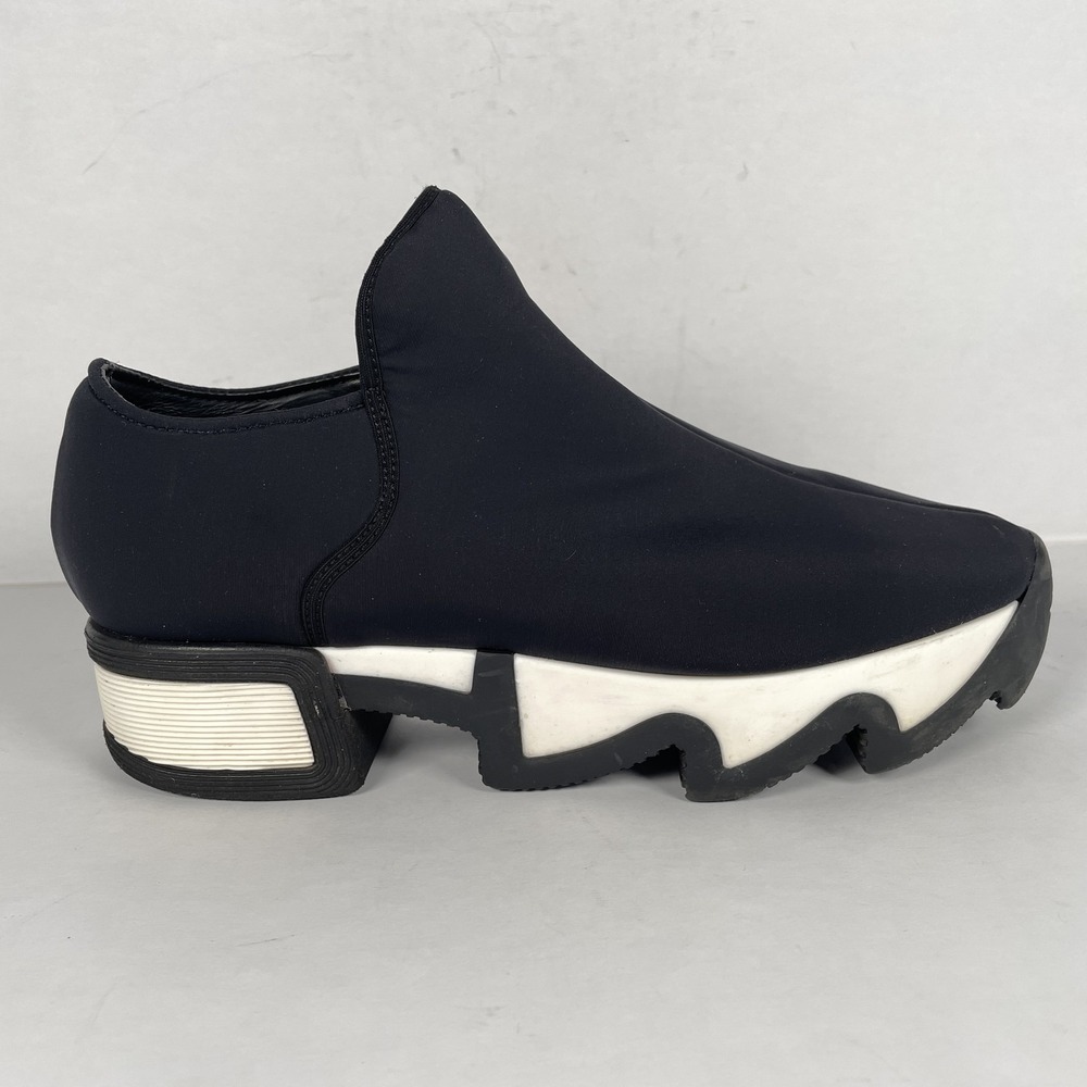 IRI NYC Wes I Shoes Womens Size 39.5 Black White Chunky Platform Slip On Sneaker